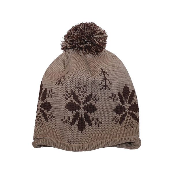 24 Pieces of Jaquard Knitted Beanie CAMEL