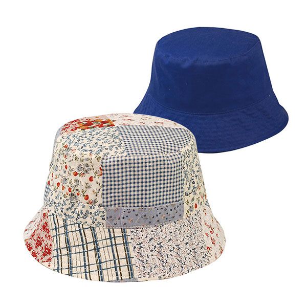 24 Pieces of Ladies' Reversible Bucket Hat BLUE
