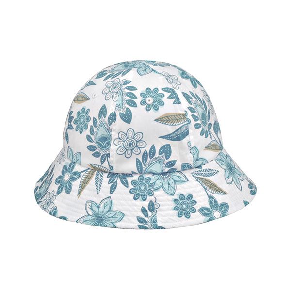 24 Pieces of Girl's Floral Bucket Hat TURQ