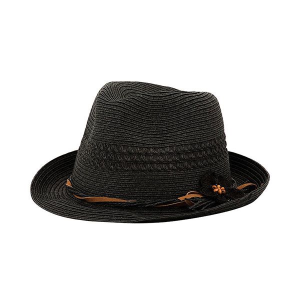 24 Pieces of Ladies' Toyo Braid Fedora Hat BLACK