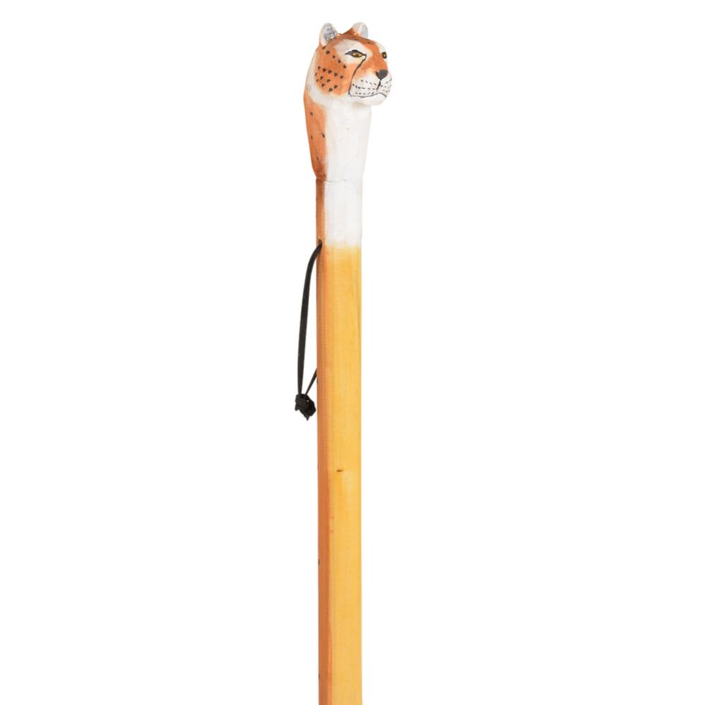 Bulk 48 inch Wooden Cheetah Walking Stick - Wholesale Sock Deals
