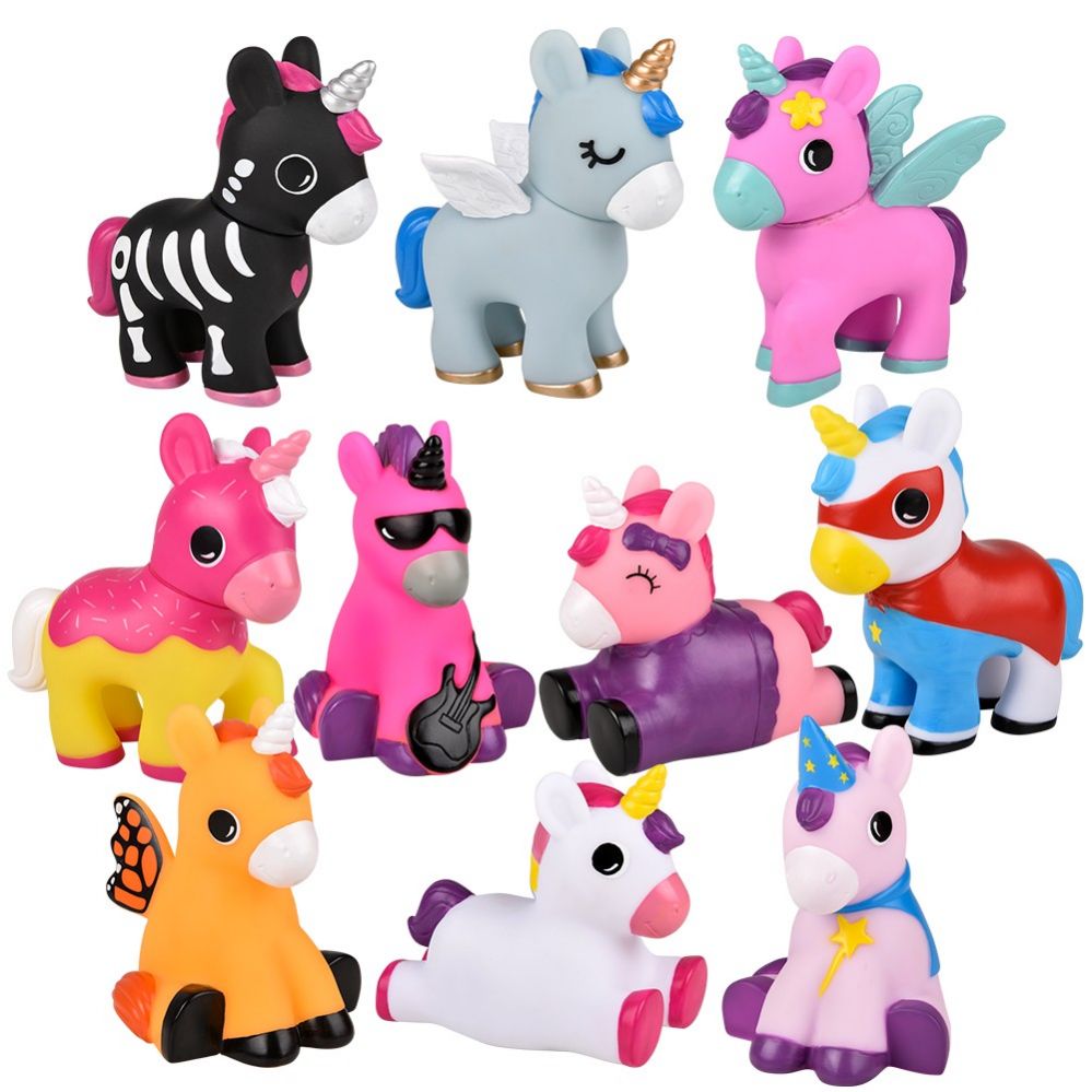 60 pieces of Big Rubber Unicorn Collectible 6 inch 60ct