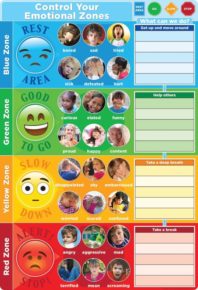 24 Pieces of Control Your Emotions 13" X 19" Smart Poly Chart