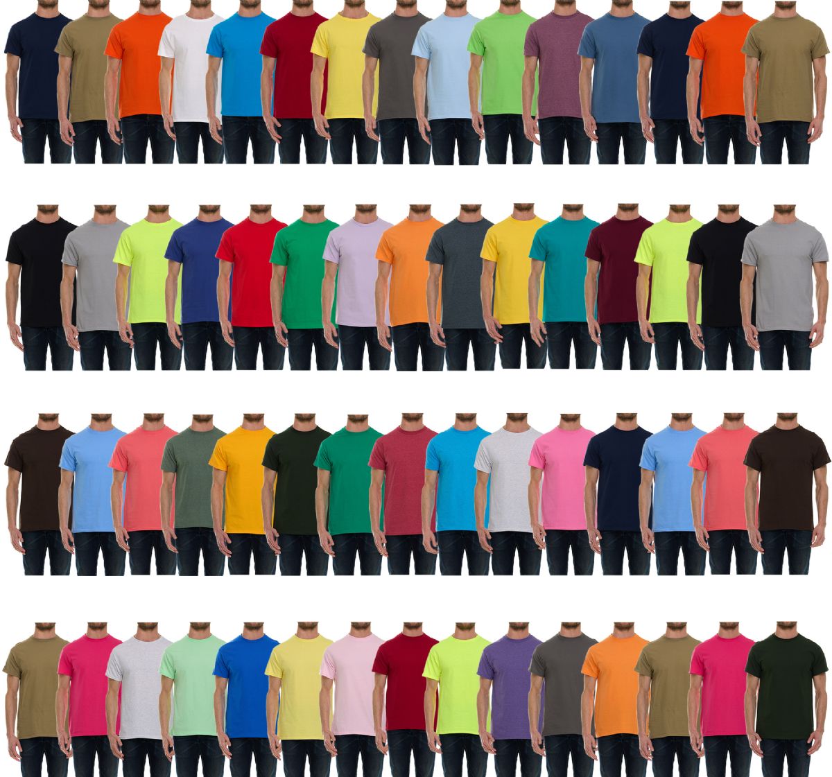 60 Pieces of Men's Cotton Short Sleeve T-Shirt Size Small, Assorted Colors