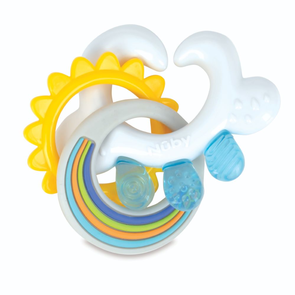 48 pieces Nuby Cloud Teether With Rainbow & Sun Attachments - Baby Accessories