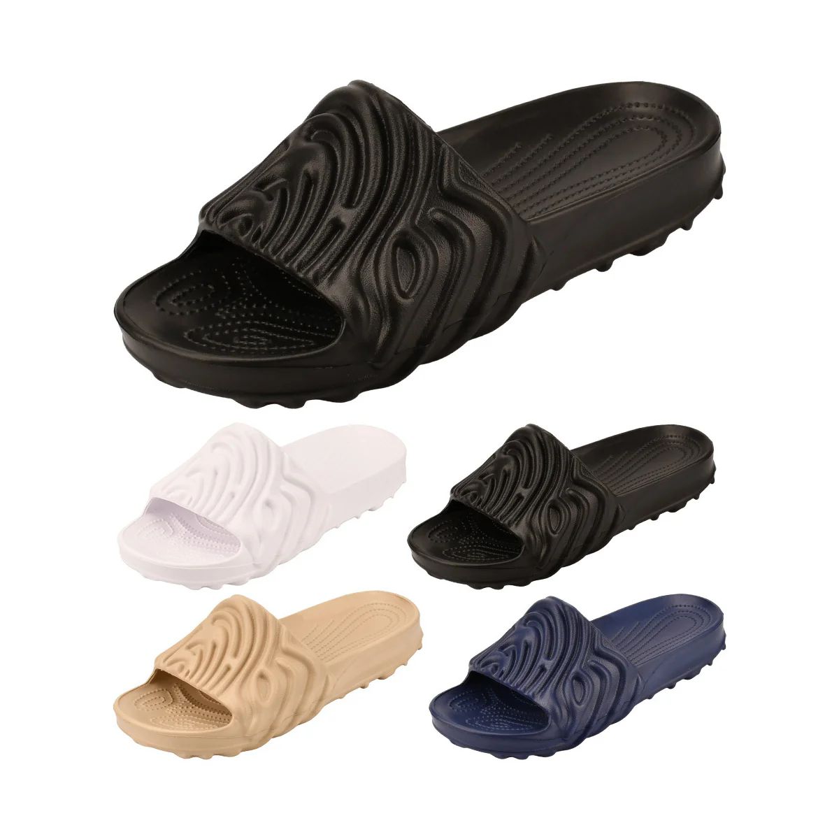36 Pairs of Men's Eva Wavey Slippers