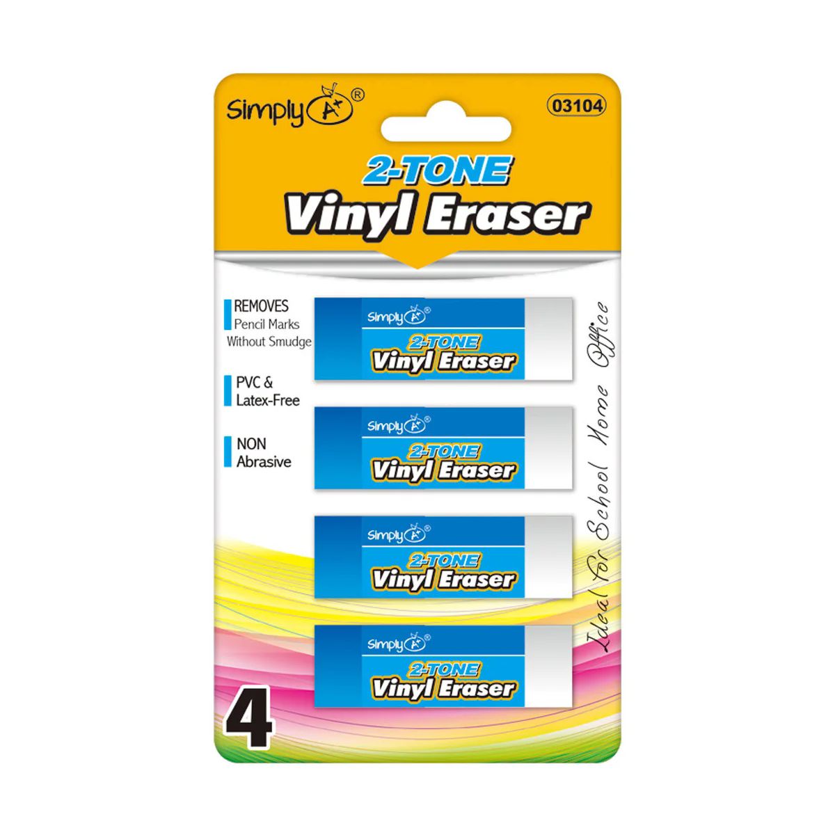 36 Pieces of 4-Piece two-tone eraser