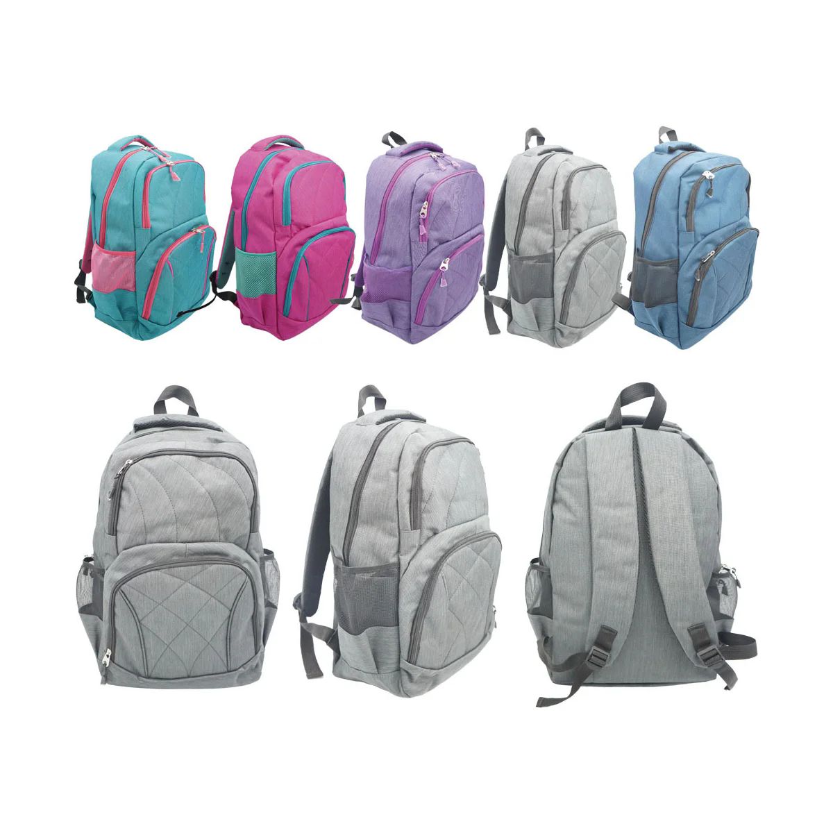 12 Pieces of 18" backpack Assorted Colors