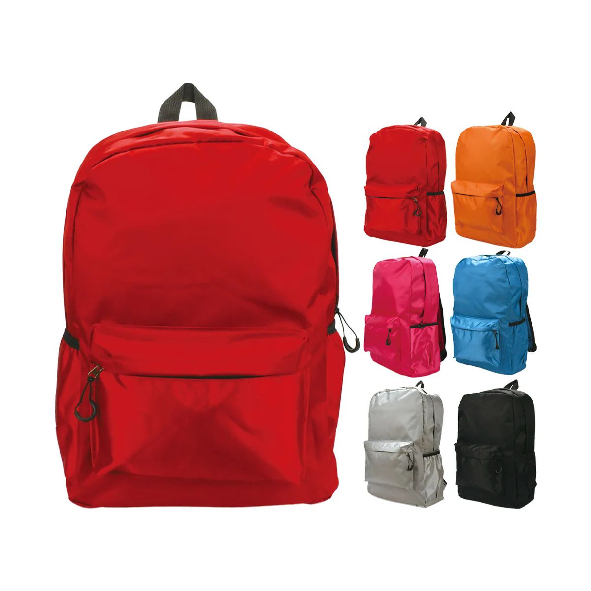 12 Pieces of 17" backpack Assorted Solid Colors