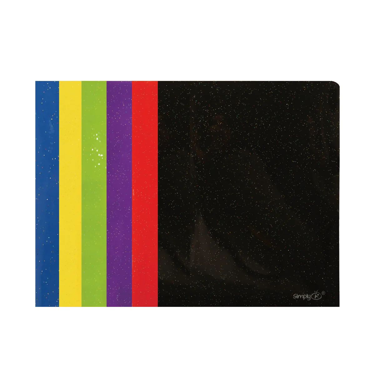 48 Pieces of 2-Pockets Glittered Poly Folder
