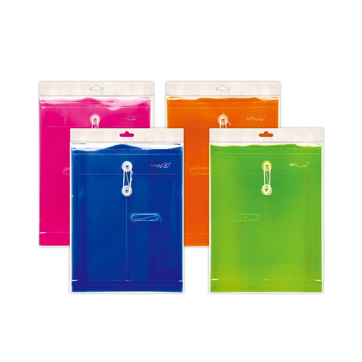 48 Pieces of Poly String Envelope 2ct Assorted Colors