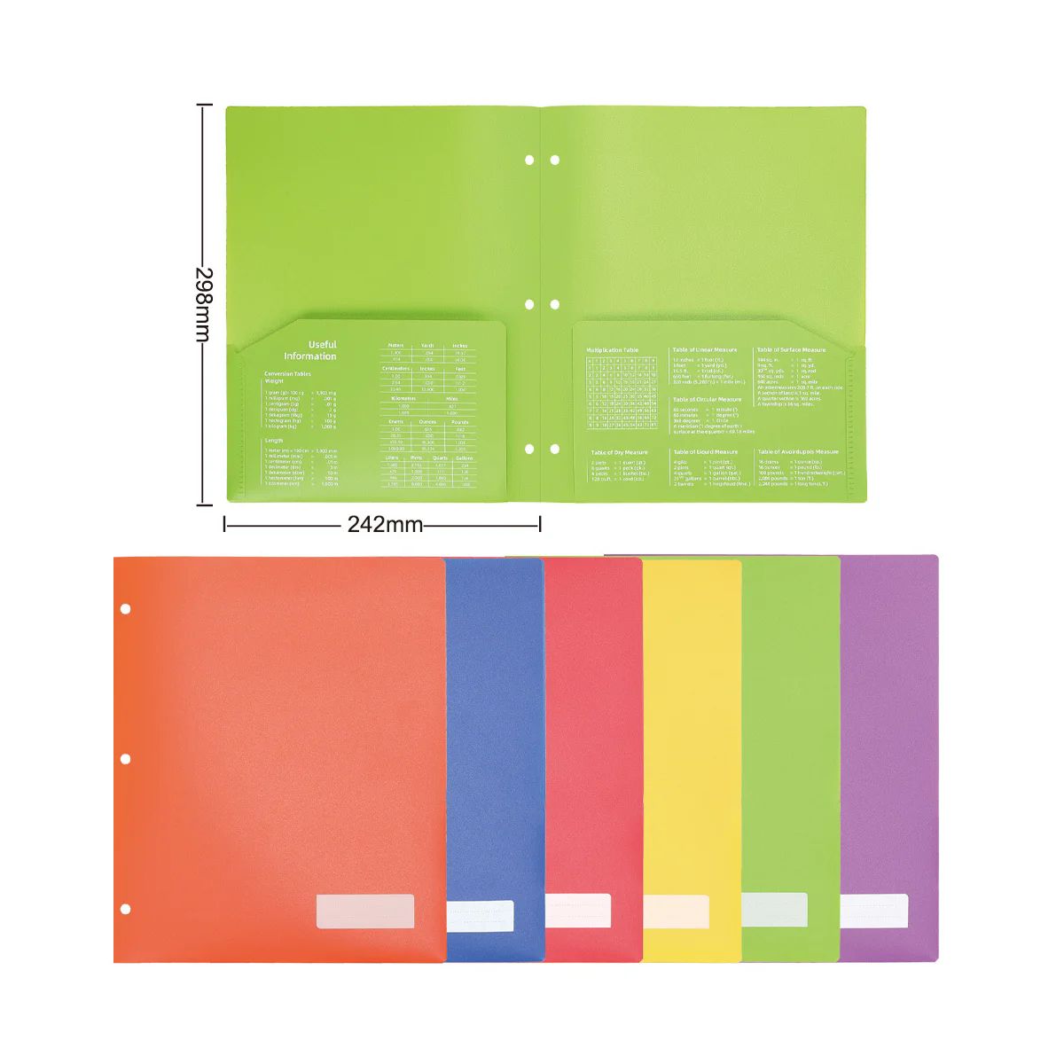 48 Pieces of 2-pocket folder 298*242mm