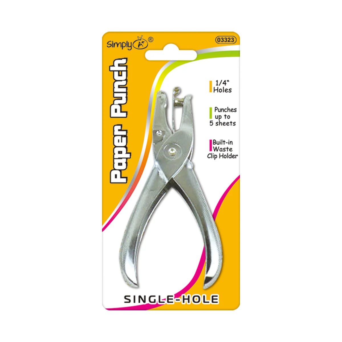24 Pieces of Paper Punch Single-Hole Stainless