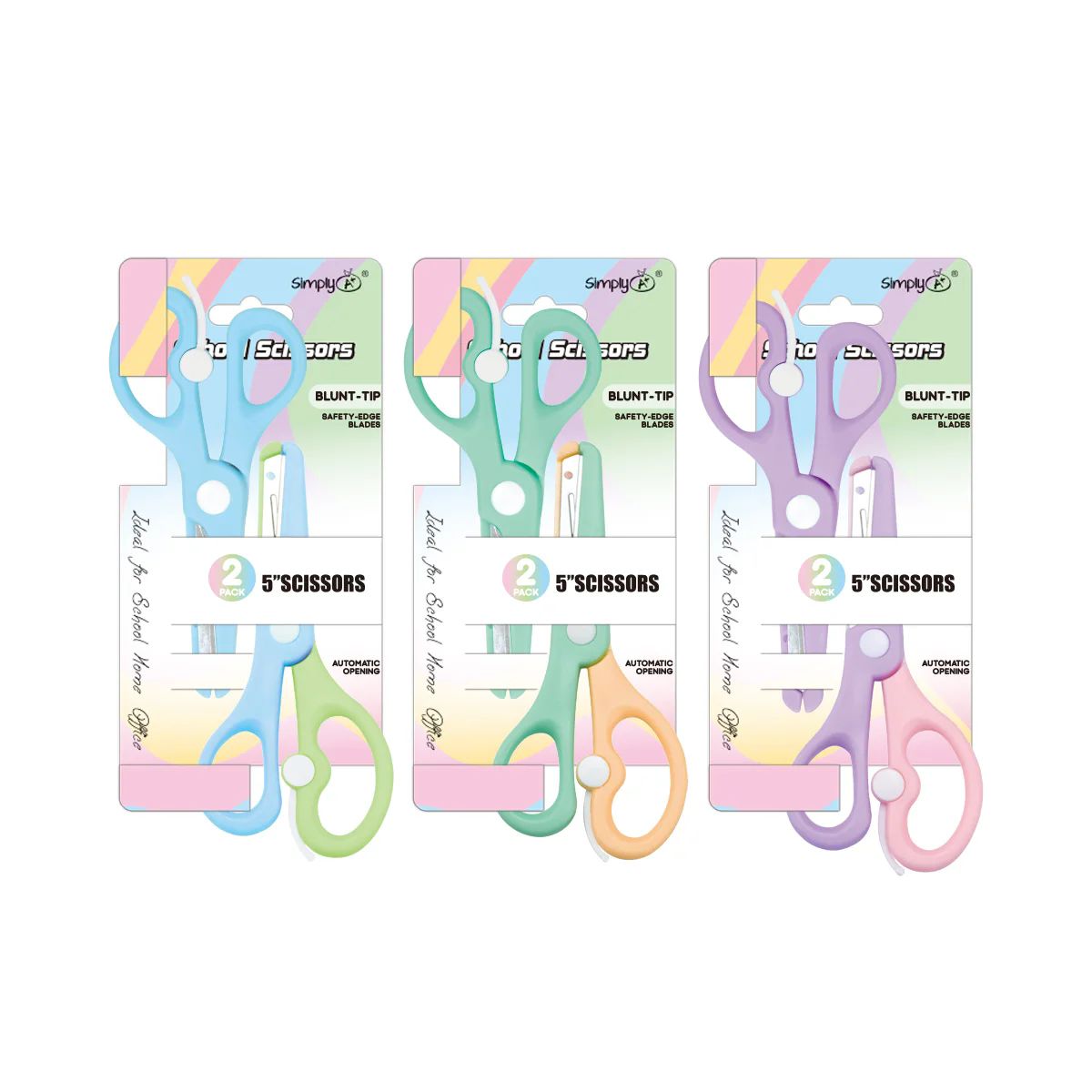 48 Pieces of 2-count 5inch School Scissors