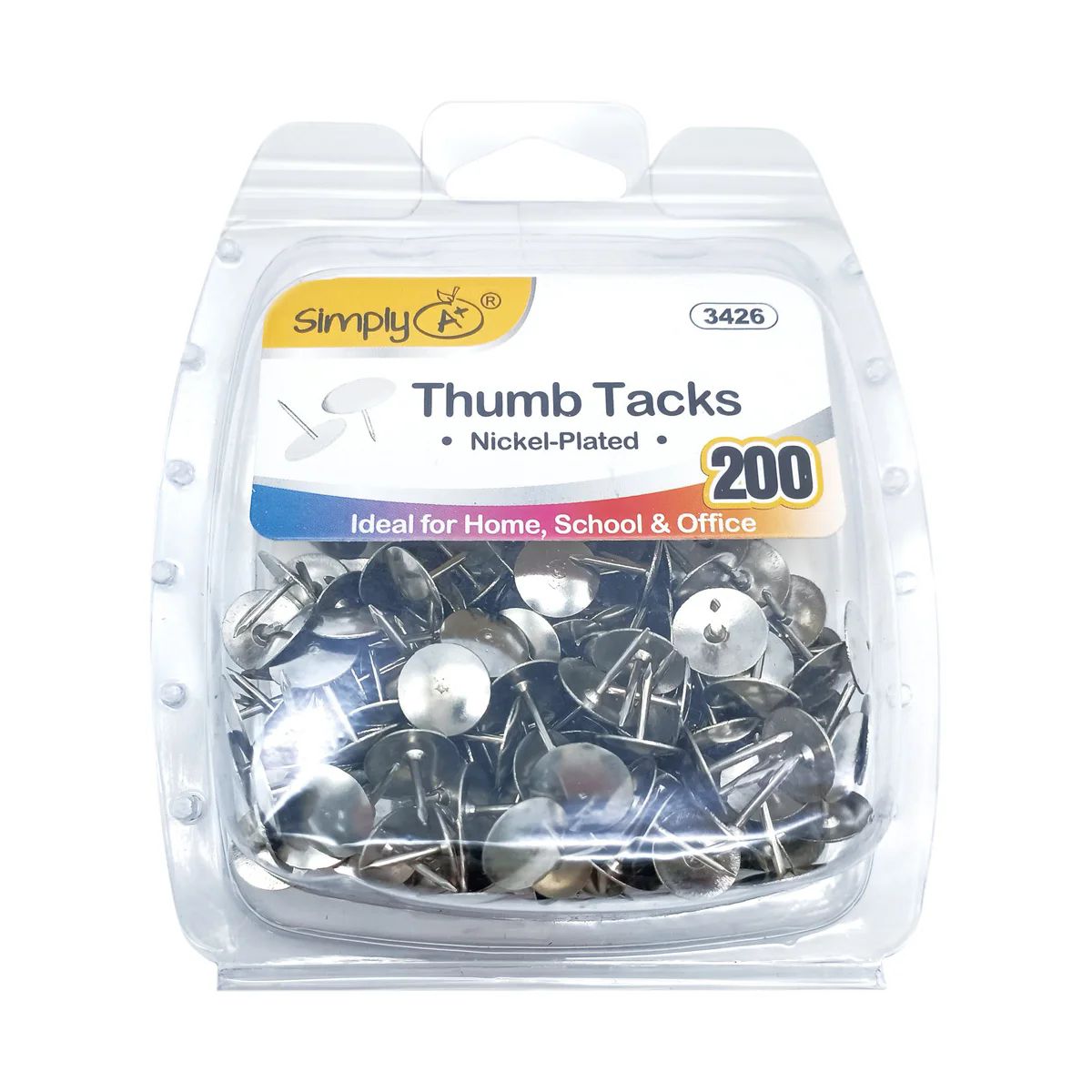 24 Pieces of NickeL-Plated Thumb Tacks