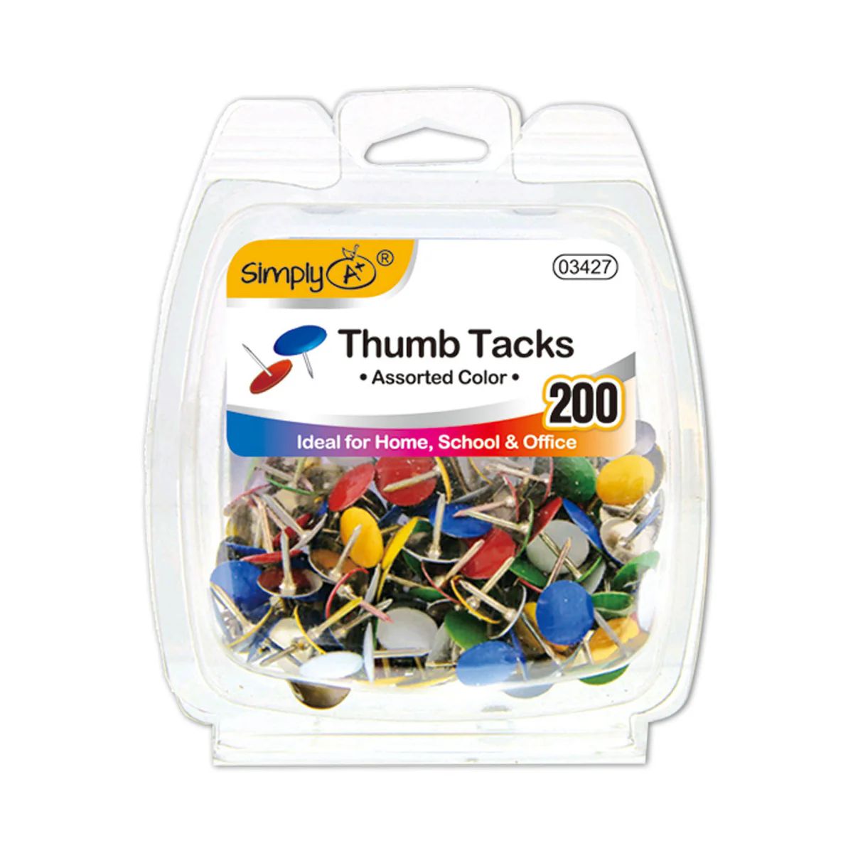 24 Pieces of Assorted Colors Thumb Tacks