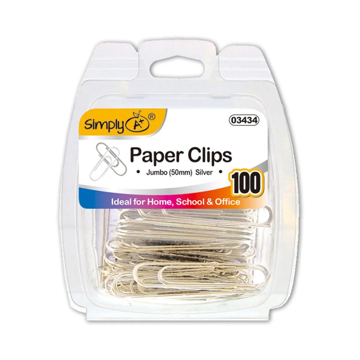 24 Pieces of Paper Clips Jumbo 50mm Silver 100ct