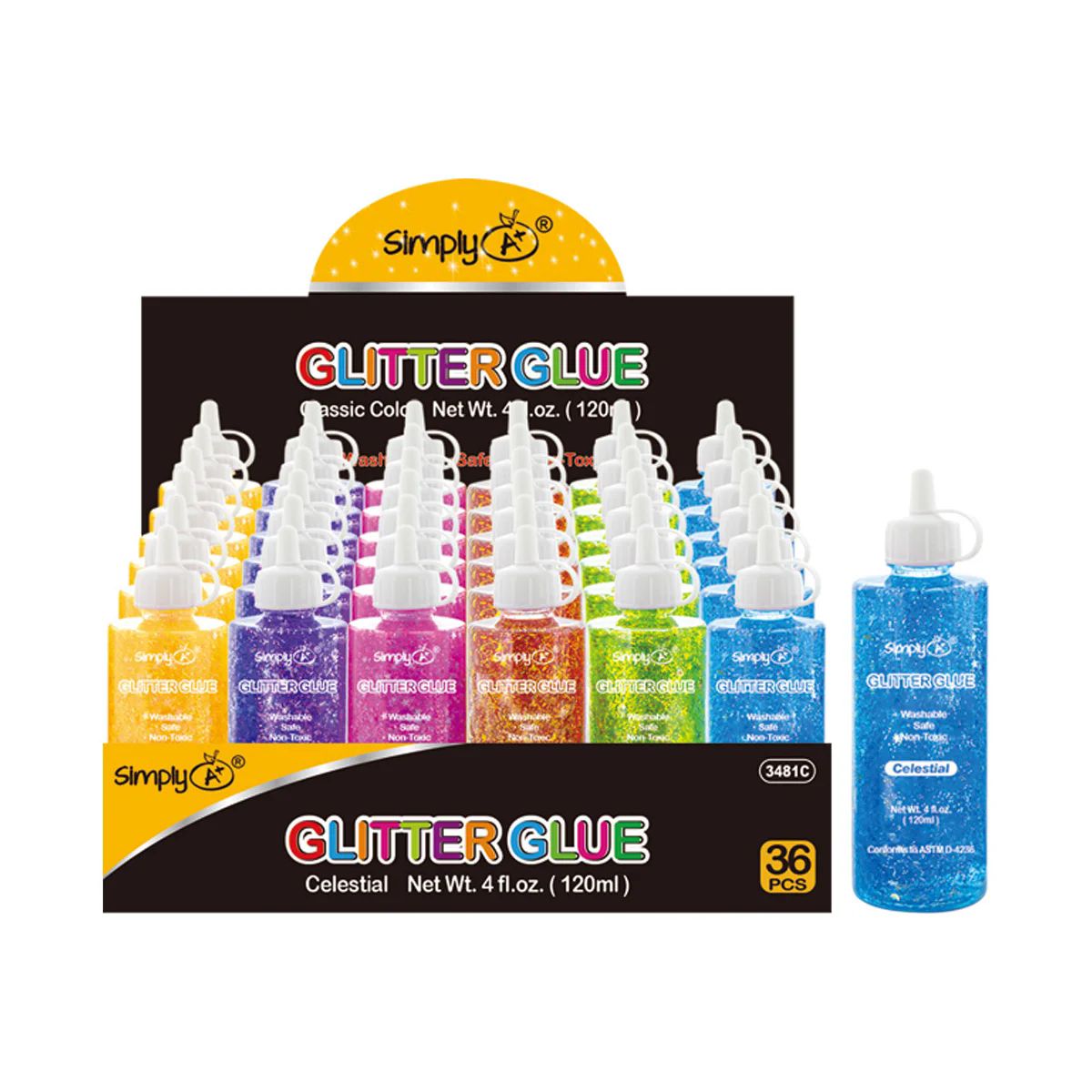 36 Pieces of Glitter Glue Celestial 36ct
