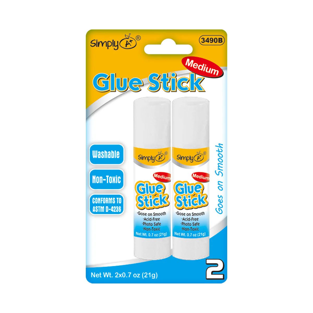 36 Pieces of Glue Stick Medium 2ct Washable