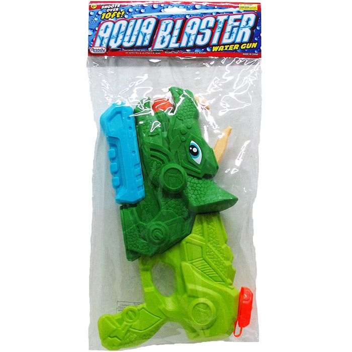 12 pieces of 12" Dino Water Gun W/ Pump Actn In Poly Bag W/header