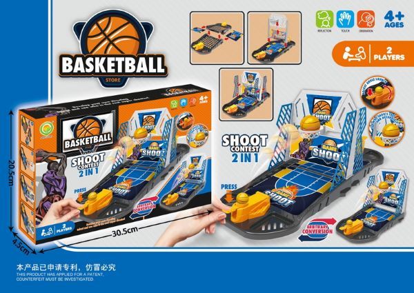 12 pieces of 2 In 1 Basketball Tabletop Games In Window Box