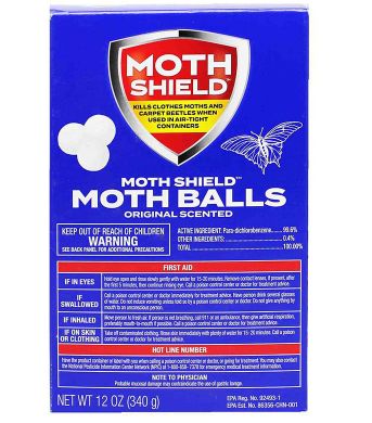 12 Pieces of Moth Balls 12oz Original Moth Shield Boxed