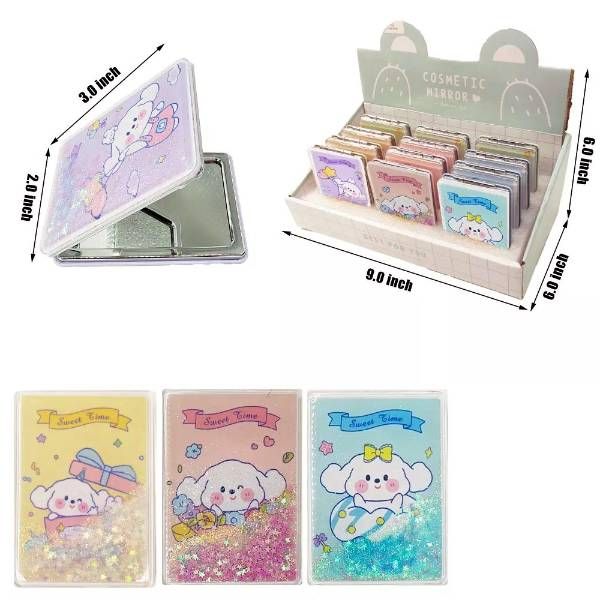 24 Pieces of Cute Bears Pocket Mirror 12pc/disp