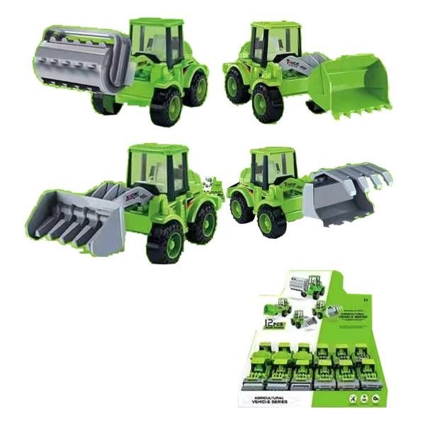 24 Pieces of 5 Inch Pull Back Farm Vehicle