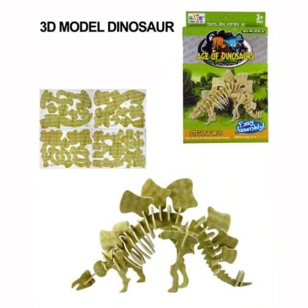 24 Pieces of 3d Model Dino Puzzle