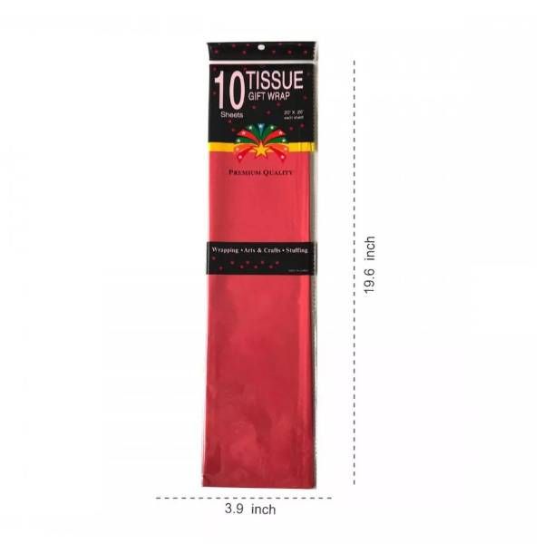 24 Pieces of 10pc Red Tissue Paper