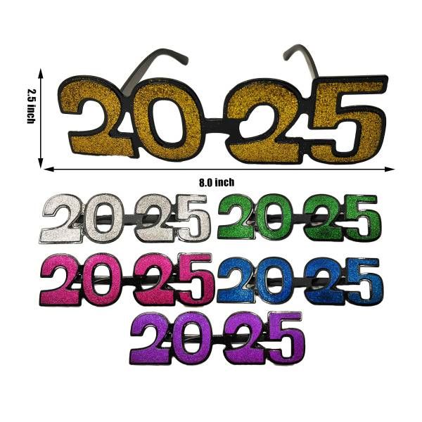 24 Pieces of 2025 New Year Glasses