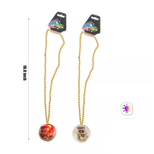 24 Pieces of New Year Light Up Necklace