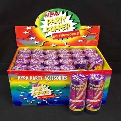 24 Pieces of 4 in Confetti Party Popper