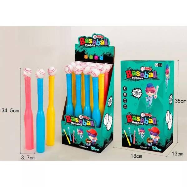 24 Pieces of 14 Inch Baseball Bubble Wand