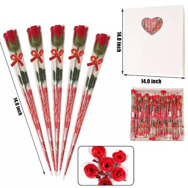 24 Pieces of 14 in Red Rose