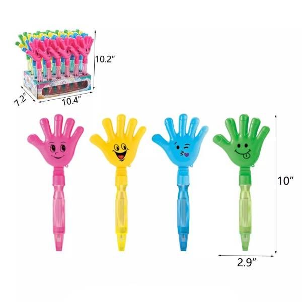 24 Pieces of 10 Inch Bubble Emoji Hand Stick