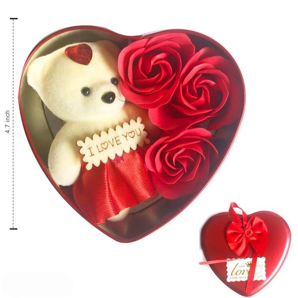 24 Pieces of 4 in Bear in Heart Box