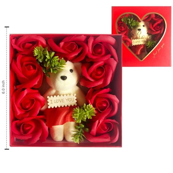24 Pieces of 6 in Bear and Roses Gift Box