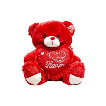 24 Pieces of 20 in Red bear With I Love You and Kiss Sound