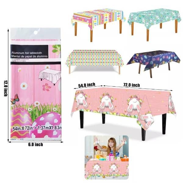 24 Pieces of 54x72 Inches Easter Table Cloth