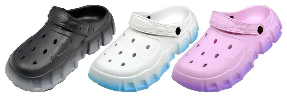 24 Pieces of Ladies Multi Color Clogs