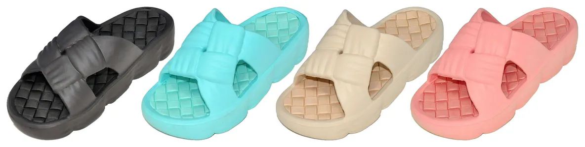 36 Pieces of Ladies Basket Weave Slippers