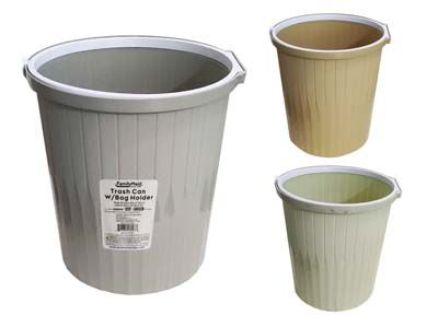 24 pieces of Trash Can W/bag Holder 26cm Dai X 27.8cm H 3asst