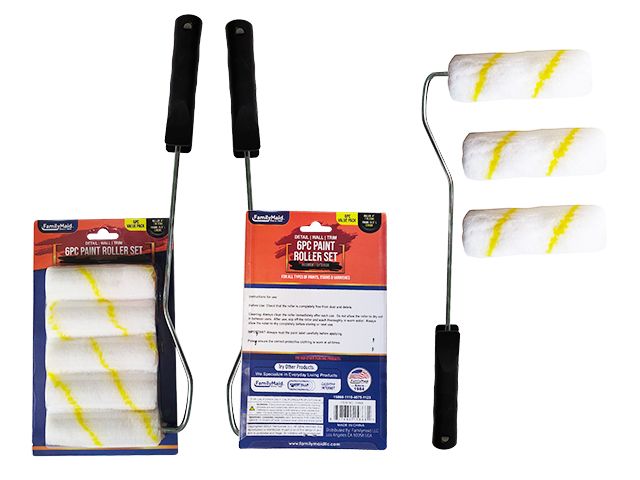 FUEENIRVA Rollingpaint Roller Set Wool Assorted Color 1 Set - View #3
