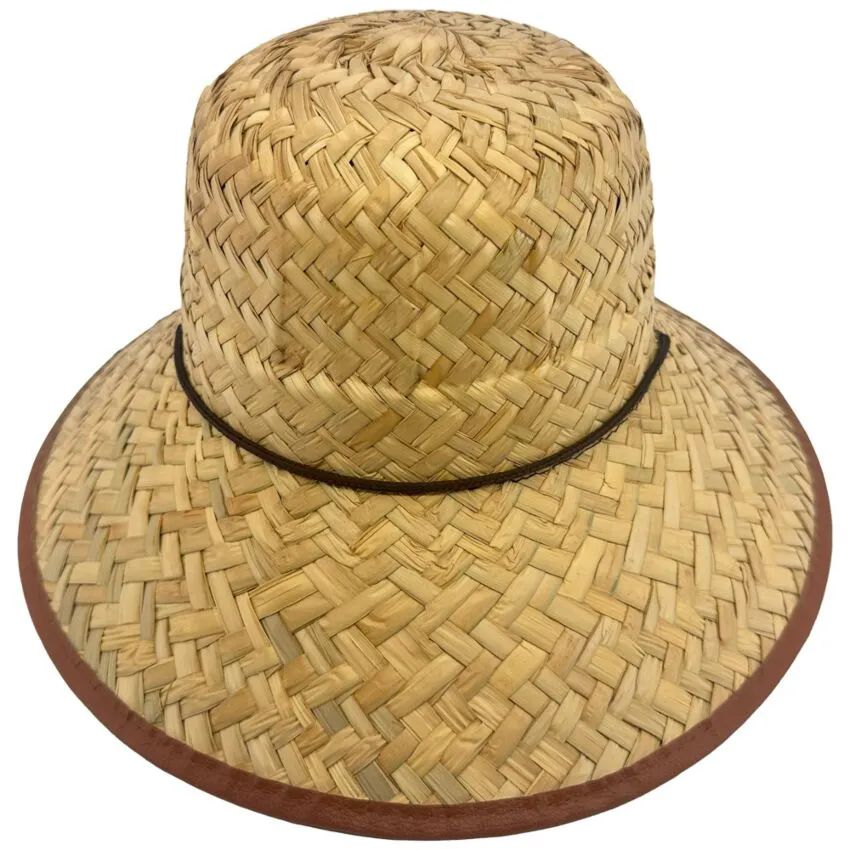 24 Pieces of Palm Straw Summer Hats For Kids With ChiN-Strap