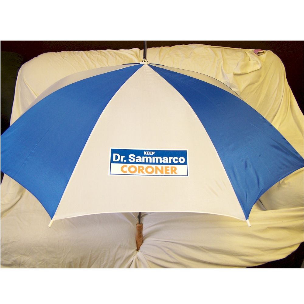 12 Pieces of Blue White Umbrella with your Custom Logo