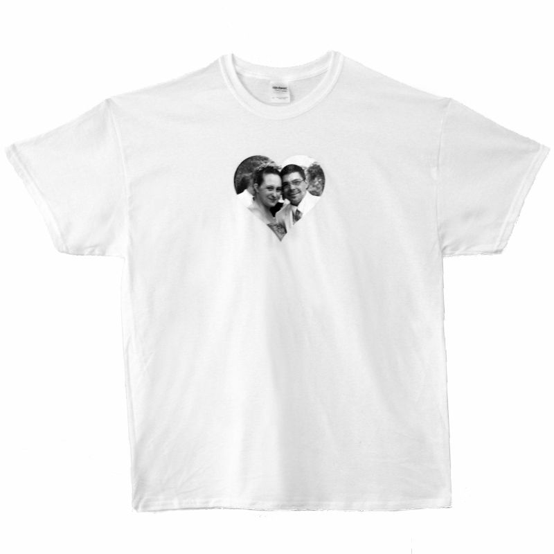 6 Pieces of Custom Print White T-Shirt Large