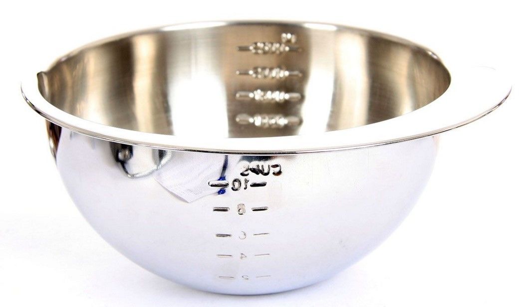 12 Pieces of Heavy-Gauge Stainless Steel Measuring Bowl (10.5 cup)