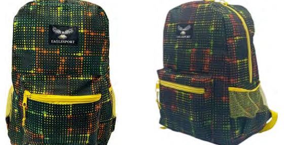 24 Pieces of Backpack 16 X 12 X 7 Inches Jumbo #10 Zippers Padded Back And Straps
