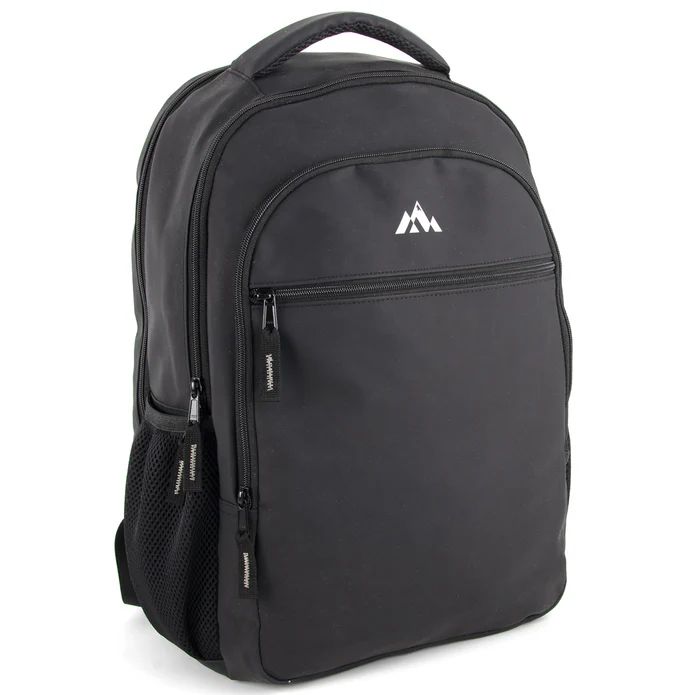 24 Pieces of 18-Inch Rubberized Soft Touch Backpack W Laptop Sleeve - Black
